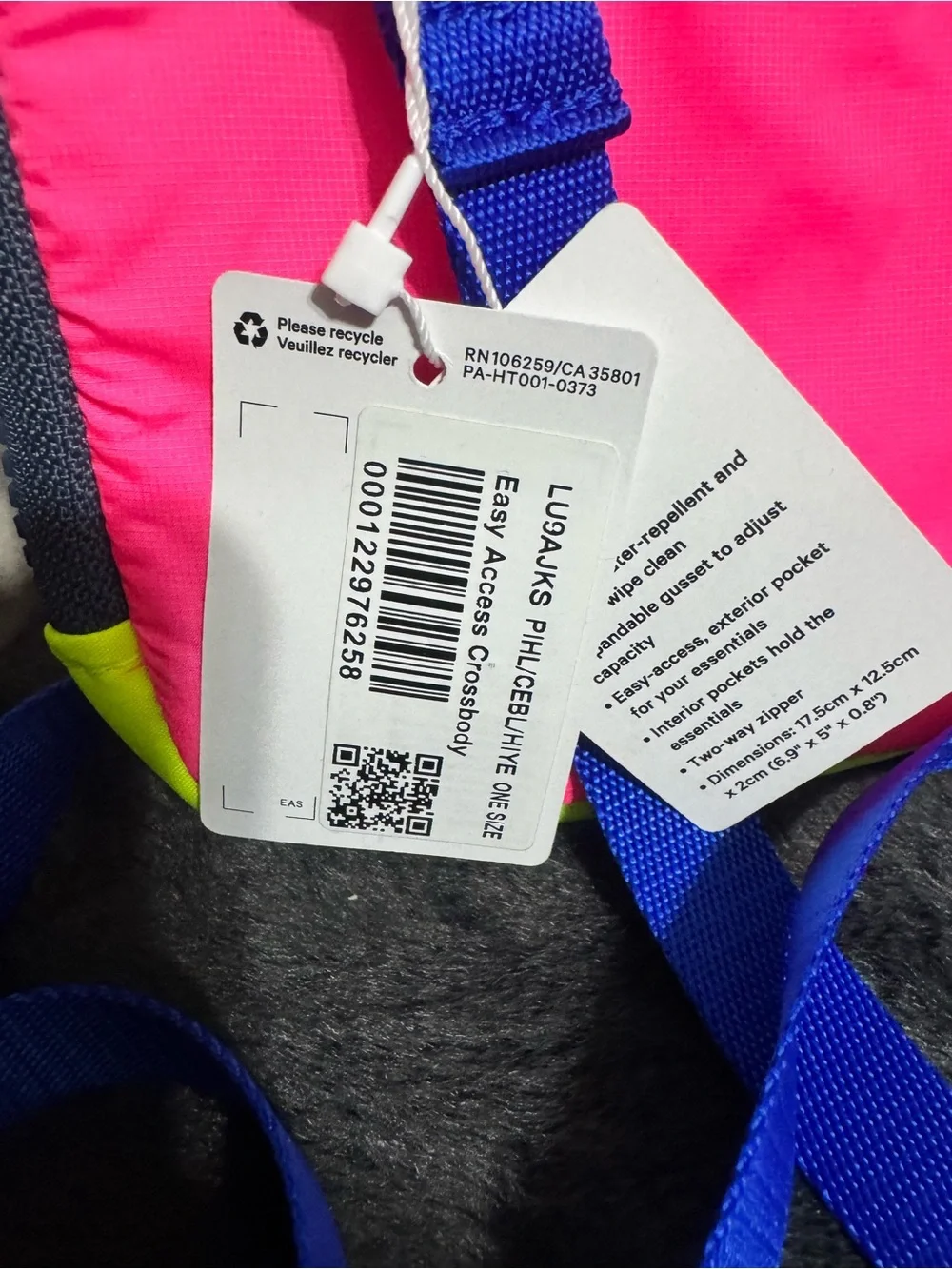 Lululemon Neon Pink & Royal Blue Crossbody easy access Pouch! BNWT! - Picture 4 of 4
